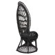 ΠΟΛΥΘΡΟΝΑ FB99342.03 RATTAN ΜΑΥΡΟ-ΜΑΞΙΛΑΡΙ ΜΑΥΡΟ 114x72x150Yεκ.