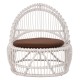 ΠΟΛΥΘΡΟΝΑ FB99840.02 RATTAN ΛΕΥΚΟ ΜΕ ΚΑΦΕ ΜΑΞΙΛΑΡΙ 80x97x85Υεκ.