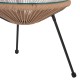 ΤΡΑΠΕΖΙ ΒΟΗΘΗΤΙΚΟ ΜΑΥΡΟ ΜΕΤΑΛΛΟ  ME TWISTED WICKER ΦΥΣΙΚΟ FB95873.01 Φ47Χ45Υεκ.