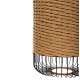 ΦΩΤΙΣΤΙΚΟ ΟΡΟΦΗΣ ΚΡΕΜΑΣΤΟ FB94340 PAPER ROPE ΜΠΕΖ-ΜΑΥΡΟ ΜΕΤΑΛΛΟ-Φ26x40-120Υεκ.