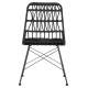ΚΑΡΕΚΛΑ ΕΞ.ΧΩΡΟY FB95453.12 ΜΕΤΑΛΛΟ-ΜΑΞΙΛΑΡΙ-WICKER ΜΑΥΡΟ 52x52x83,5Yεκ.