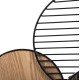 ΚΑΘΡΕΠΤΗΣ ΤΟΙΧΟΥ ΣΤΡΟΓΓΥΛΟΣ FB94217 MDF-BLACK METAL 123x5x63Υεκ.