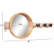 ΚΑΘΡΕΠΤΗΣ ΤΟΙΧΟΥ ΣΤΡΟΓΓΥΛΟΣ FB94222 FIR WOOD&MDF-BLACK METAL 80x6,5x30,5Υεκ.
