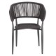 ΠΟΛΥΘΡΟΝΑ ΑΛΟΥΜΙΝΙΟΥ FB95783.21 ΓΚΡΙ-TWISTED RATTAN ΓΚΡΙ 57x63x77Υεκ.