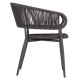 ΠΟΛΥΘΡΟΝΑ ΑΛΟΥΜΙΝΙΟΥ FB95783.21 ΓΚΡΙ-TWISTED RATTAN ΓΚΡΙ 57x63x77Υεκ.