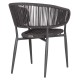 ΠΟΛΥΘΡΟΝΑ ΑΛΟΥΜΙΝΙΟΥ FB95783.21 ΓΚΡΙ-TWISTED RATTAN ΓΚΡΙ 57x63x77Υεκ.