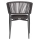 ΠΟΛΥΘΡΟΝΑ ΑΛΟΥΜΙΝΙΟΥ FB95783.21 ΓΚΡΙ-TWISTED RATTAN ΓΚΡΙ 57x63x77Υεκ.