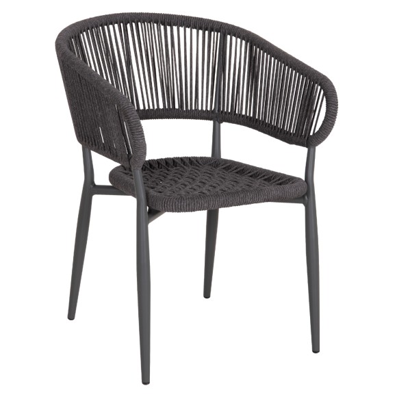 ΠΟΛΥΘΡΟΝΑ ΑΛΟΥΜΙΝΙΟΥ FB95783.21 ΓΚΡΙ-TWISTED RATTAN ΓΚΡΙ 57x63x77Υεκ.
