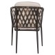 ΠΟΛΥΘΡΟΝΑ ΑΛΟΥΜΙΝΙΟΥ FB96080 ΚΑΦΕ-ΣΥΝΘ.RATTAN ΚΑΦΕ-ΜΠΕΖ ΜΑΞΙΛΑΡΙΑ 58,5x67x86Υεκ - 4τμχ