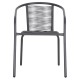 ΠΟΛΥΘΡΟΝΑ FB95969.01 ΜΕΤΑΛΛΟ ΓΚΡΙ-ΣΥΝΘ. RATTAN ΓΚΡΙ 54x61x75Υεκ.