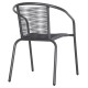 ΠΟΛΥΘΡΟΝΑ FB95969.01 ΜΕΤΑΛΛΟ ΓΚΡΙ-ΣΥΝΘ. RATTAN ΓΚΡΙ 54x61x75Υεκ.