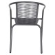 ΠΟΛΥΘΡΟΝΑ FB95969.01 ΜΕΤΑΛΛΟ ΓΚΡΙ-ΣΥΝΘ. RATTAN ΓΚΡΙ 54x61x75Υεκ.