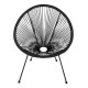 ΣΕΤ ΕΞΩΤΕΡΙΚΟΥ ΧΩΡΟΥ 3ΤΜΧ FB921101 P.E.RATTAN-ΜΕΤΑΛΛΟ ΣΕ ΜΑΥΡΟ