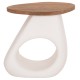 ΒΟΗΘΗΤΙΚΟ ΤΡΑΠΕΖΙ FB94692.02 FIBER CEMENT ΛΕΥΚΟ--ΞΥΛΟ TEAK TOP 47x60x59Υεκ