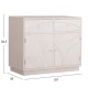 ΜΠΟΥΦΕΣ FB918046 MDF ΣΕ ΥΠΟΛΕΥΚΟ ΧΡΩΜΑ-2 ΣΥΡΤΑΡΙΑ & 2 ΠΟΡΤΕΣ 107x38x82,5Υεκ.