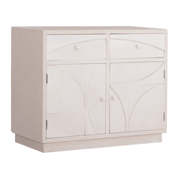 ΜΠΟΥΦΕΣ FB918046 MDF ΣΕ ΥΠΟΛΕΥΚΟ ΧΡΩΜΑ-2 ΣΥΡΤΑΡΙΑ & 2 ΠΟΡΤΕΣ 107x38x82,5Υεκ.