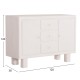 ΜΠΟΥΦΕΣ FB918048 MDF ΣΕ ΥΠΟΛΕΥΚΟ ΧΡΩΜΑ-3 ΣΥΡΤΑΡΙΑ & 2 ΠΟΡΤΕΣ 120x38x80Υεκ.