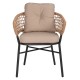 ΠΟΛΥΘΡΟΝΑ ΑΛΟΥΜΙΝΙΟΥ DARK GREY ΕΠΑΓΓΕΛΜ. RATTAN ΜΑΞΙΛΑΡΙ ΜΠΕΖ FB95863.01 60x56x84 εκ.