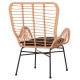 ΠΟΛΥΘΡΟΝΑ ΣΤΥΛ ΜΠΕΡΖΕΡΑΣ FB95704.11 P.E.RATTAN ΜΠΕΖ-ΜΑΥΡΟ ΜΕΤΑΛΛΟ 66x59x90Υεκ.
