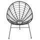 ΠΟΛΥΘΡΟΝΑ ΤΥΠΟΥ ΦΩΛΙΑ ΜΕΤΑΛΛΙΚΗ FB95458.12 ΜΕ WICKER-ΜΑΥΡΟ 73x78x88Υεκ.