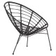 ΠΟΛΥΘΡΟΝΑ ΤΥΠΟΥ ΦΩΛΙΑ ΜΕΤΑΛΛΙΚΗ FB95458.12 ΜΕ WICKER-ΜΑΥΡΟ 73x78x88Υεκ.