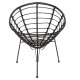ΠΟΛΥΘΡΟΝΑ ΤΥΠΟΥ ΦΩΛΙΑ ΜΕΤΑΛΛΙΚΗ FB95458.12 ΜΕ WICKER-ΜΑΥΡΟ 73x78x88Υεκ.
