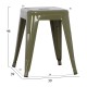 ΣΚΑΜΠΟ ΜΕΤΑΛΛΙΚΟ FB90096.43 ΣΕ DARK OLIVE ΧΡΩΜΑ 37x37x45Υεκ.