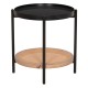 ΒΟΗΘΗΤΙΚΟ ΤΡΑΠΕΖΙ FB918031 ΓΥΑΛΙ TOP-ΜΕΤΑΛΛΟ-RATTAN ΣΕ ΦΥΣΙΚΟ Φ50x56Υεκ.