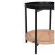 ΒΟΗΘΗΤΙΚΟ ΤΡΑΠΕΖΙ FB918031 ΓΥΑΛΙ TOP-ΜΕΤΑΛΛΟ-RATTAN ΣΕ ΦΥΣΙΚΟ Φ50x56Υεκ.