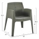 ΠΟΛΥΘΡΟΝΑ ΠΟΛΥΠΡΟΠΥΛΕΝΙΟΥ FB96370.05 DARK OLIVE GREEN 68x63x82,5Υεκ.
