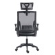 ΚΑΡΕΚΛΑ ΓΡΑΦΕΙΟΥ FB91226.01 ΜΑΥΡO PP & MESH ΥΦΑΣΜΑ 47x47x128Υεκ