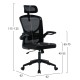 ΚΑΡΕΚΛΑ ΓΡΑΦΕΙΟΥ FB91230.01 ΜΑΥΡO MESH & PP 62x62x115-125Υεκ
