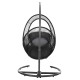 ΚΡΕΜΑΣΤΗ ΦΩΛΙΑ FB96083 ΜΑΥΡΟ ΜΕΤΑΛΛΟ ΚΑΙ ΣΥΝΘ.RATTAN-ΓΚΡΙ ΜΑΞΙΛΑΡΙ 120x110x190Υ