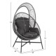 ΠΟΛΥΘΡΟΝΑ-ΦΩΛΙΑ FB96506.01 ΓΚΡΙ ΜΕΤΑΛΛΟ-P.E.RATTAN-ΜΑΞΙΛΑΡΙΑ 90x85x154Υεκ