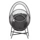 ΠΟΛΥΘΡΟΝΑ-ΦΩΛΙΑ FB96506.01 ΓΚΡΙ ΜΕΤΑΛΛΟ-P.E.RATTAN-ΜΑΞΙΛΑΡΙΑ 90x85x154Υεκ