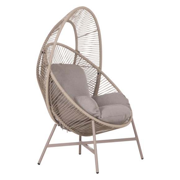 ΠΟΛΥΘΡΟΝΑ-ΦΩΛΙΑ FB96506.02 ΜΟΚΑ ΜΕΤΑΛΛΟ-P.E.RATTAN--ΓΚΡΙ ΜΑΞΙΛΑΡΙΑ 90x85x154Υεκ