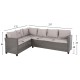 ΣΕΤ ΣΑΛΟΝΙ ΓΩΝΙΑ & ΤΡΑΠΕΖΙ FB96078.01 ΓΚΡΙ ΣΥΝΘ.RATTAN-ΜΑΞΙΛΑΡΙΑ-PS ΞΥΛΕΙΑ