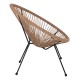 ΠΟΛΥΘΡΟΝΑ ACAPULCO Τ. ΦΩΛΙΑ ΜΕΤΑΛΛΟ ΜΑΥΡΟ ΜΕ TWISTED WICKER FB95871.01 70x73x79 εκ.