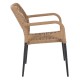 ΠΟΛΥΘΡΟΝΑ ΑΛΟΥΜΙΝΙΟY FB95771.02 ΓΚΡΙ ΜΕ P.E.TWIST RATTAN ΜΠΕΖ 55x63x82Y εκ.