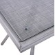 ΤΡΑΠΕΖΙ ΑΛΟΥΜΙΝΙΟΥ 70X70X76 BAMBOO FB95568.01 ΛΕΥΚΗ ΠΑΤΙΝΑ ΜΕ ΓΥΑΛΙ