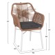ΠΟΛΥΘΡΟΝΑ FB96048.01 ΑΛΟΥΜΙΝΙΟ ΛΕΥΚΟ-P.E. RATTAN ΑΝΟΙΧΤΟ ΚΑΦΕ-ΜΑΞΙΛΑΡΙ ΓΚΡΙ 58x60x83Υ εκ