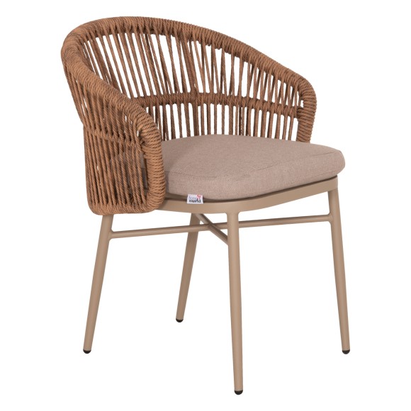 ΠΟΛΥΘΡΟΝΑ ΑΛΟΥΜΙΝΙΟΥ FB96265.03 ΚΑΠΟΥΤΣΙΝΟ- P.E.RATTAN ΣΕ ΦΥΣΙΚΟ 58x61x75Υεκ.