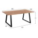 ΤΡΑΠΕΖΙ ΤΡΑΠΕΖΑΡΙΑΣ SLIM FB98501.11 ΑΠΟ ΜΑΣΙΦ ΞΥΛΟ ΑΚΑΚΙΑΣ 200x100x77Υ εκ.