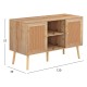 ΕΠΙΠΛΟ TV ΜΕΛΑΜΙΝΗΣ ΜΕ ΠΟΡΤΕΣ RATTAN FB99223.11 ΣΕ ΧΡΩΜΑ ΦΥΣΙΚΟ 120x39x57Υεκ.