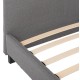 ΚΡΕΒΑΤΙ ΑΠΟ ΥΦΑΣΜΑ ΓΚΡΙ FB9553.11 ΓΙΑ ΣΤΡΩΜΑ 150x200 EK.