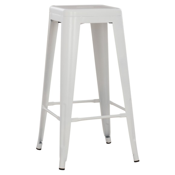 ΣΚΑΜΠΟ BAR FB98642.21 ΜΕΤΑΛΛΙΚΟ ΣΕ ΛΕΥΚΟ ΜΑΤ 43x43x78Υεκ.