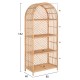 ΒΙΒΛΙΟΘΗΚΗ FB99552 ΑΠΟ ΦΥΣΙΚΟ RATTAN ΣΕ ΦΥΣΙΚΟ ΧΡΩΜΑ 80x40x182Υεκ.