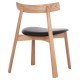 KΑΡΕΚΛΑ ΤΡΑΠΕΖΑΡΙΑΣ FB918245.04 RUBBERWOOD-ΜΑΥΡΟ PU 60x54x72Υεκ - 2τμχ