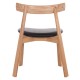 KΑΡΕΚΛΑ ΤΡΑΠΕΖΑΡΙΑΣ FB918245.04 RUBBERWOOD-ΜΑΥΡΟ PU 60x54x72Υεκ - 2τμχ