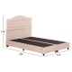 ΚΡΕΒΑΤΙ FB9638.22 ΜΠΕΖ ΥΦΑΣΜΑ Τ. NUBUCK ΓΙΑ ΣΤΡΩΜΑ 150x200εκ.